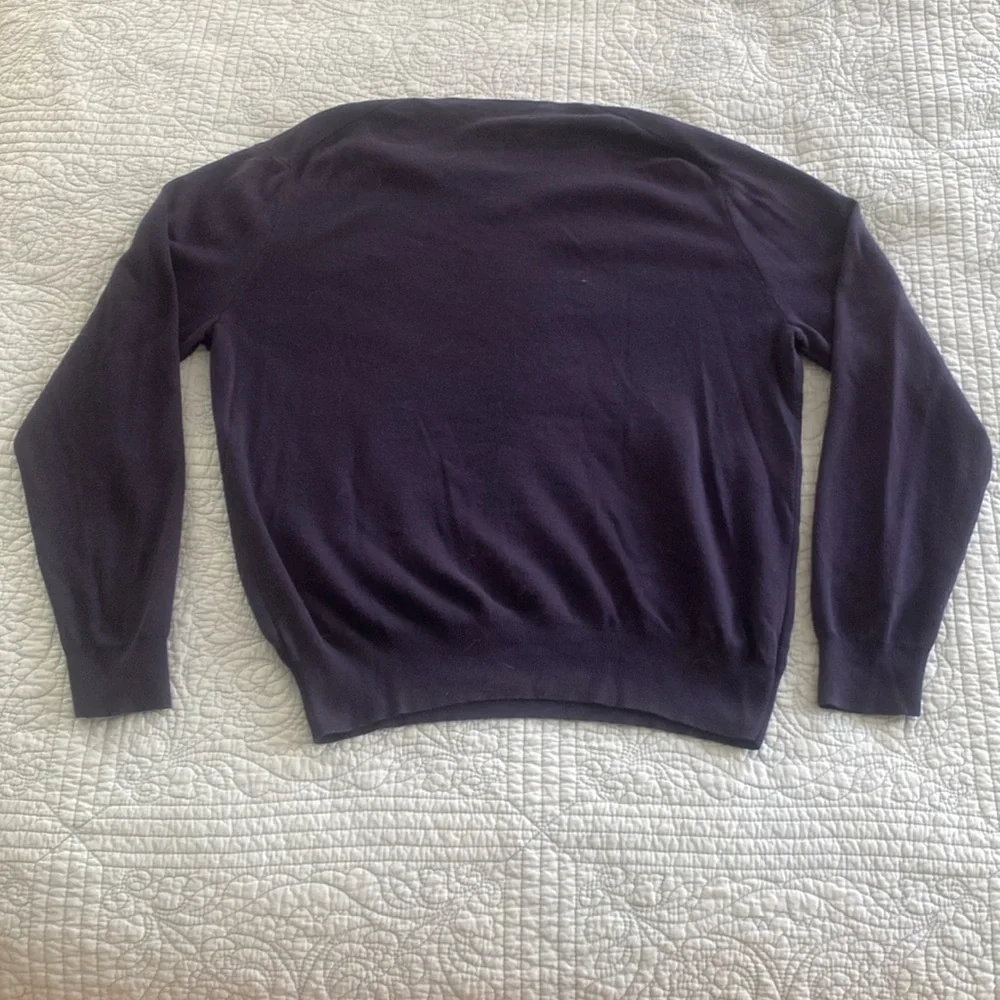 Polo by Ralph Lauren Navy V-Neck Sweater - Pima Cotton
